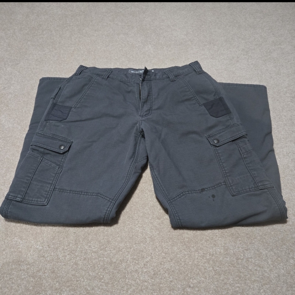 Carhartt BN5491-M Pants Relaxed Fit straight lined Ripstop Cargo Work Size 34×34